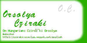 orsolya cziraki business card